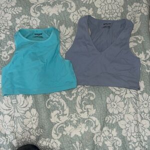 Garage Women's Blue and Gray Crop Tops
